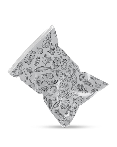 Hazır Desenli Şeffaf Fermuarlı Çanta