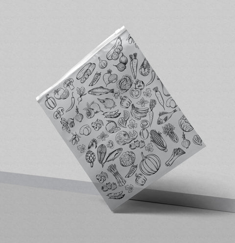 Hazır Desenli Şeffaf Fermuarlı Çanta