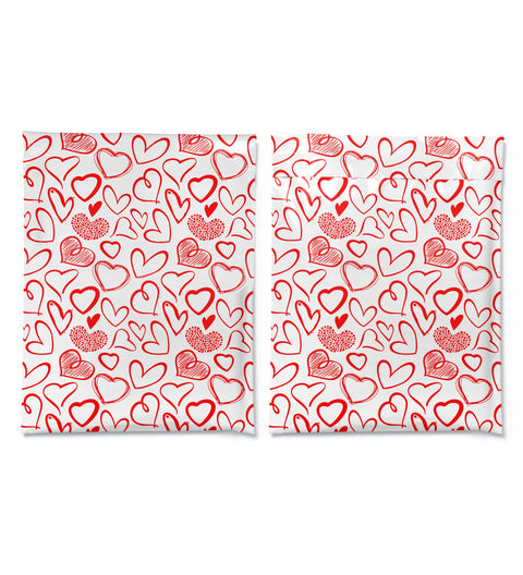 Kalp Desenli Kargo Poşeti