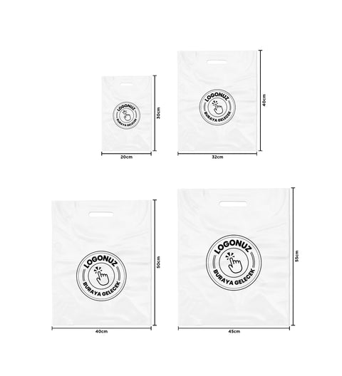 Firmanıza Özel Takviyesiz El Geçme Mağaza Poşeti