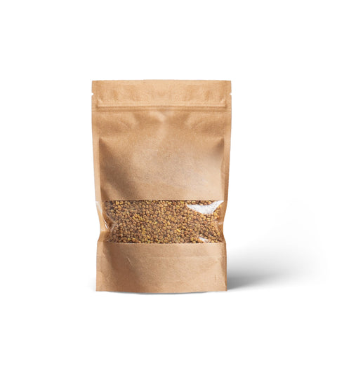 Baskısız Pencereli Kilitli Kraft Doypack