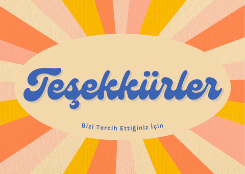 Hazır Desenli Teşekkür Kartı