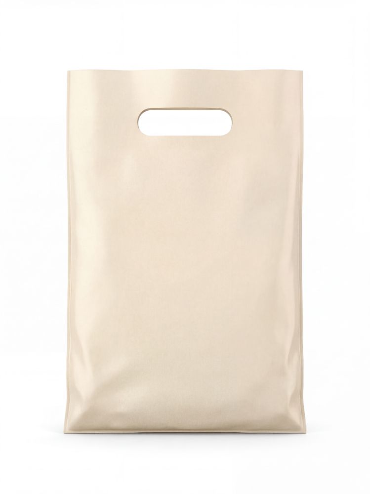 Shopper color crema con maniglia fustellata